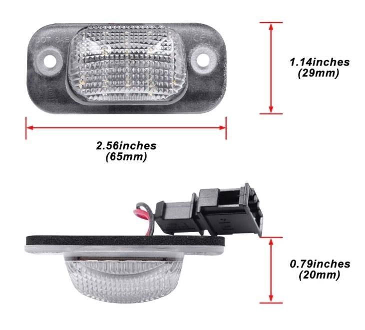 Luz de Matricula Led para Volkswagen Polo/Golf MK3, Seat Ibiza 6k1 | NOVA