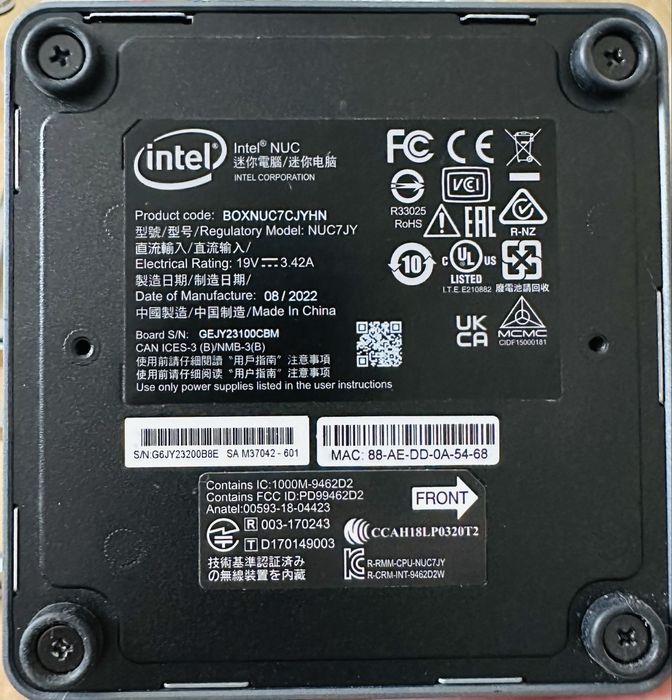 Komputer mini PC Intel NUC 7 / 120GB / Win 10
