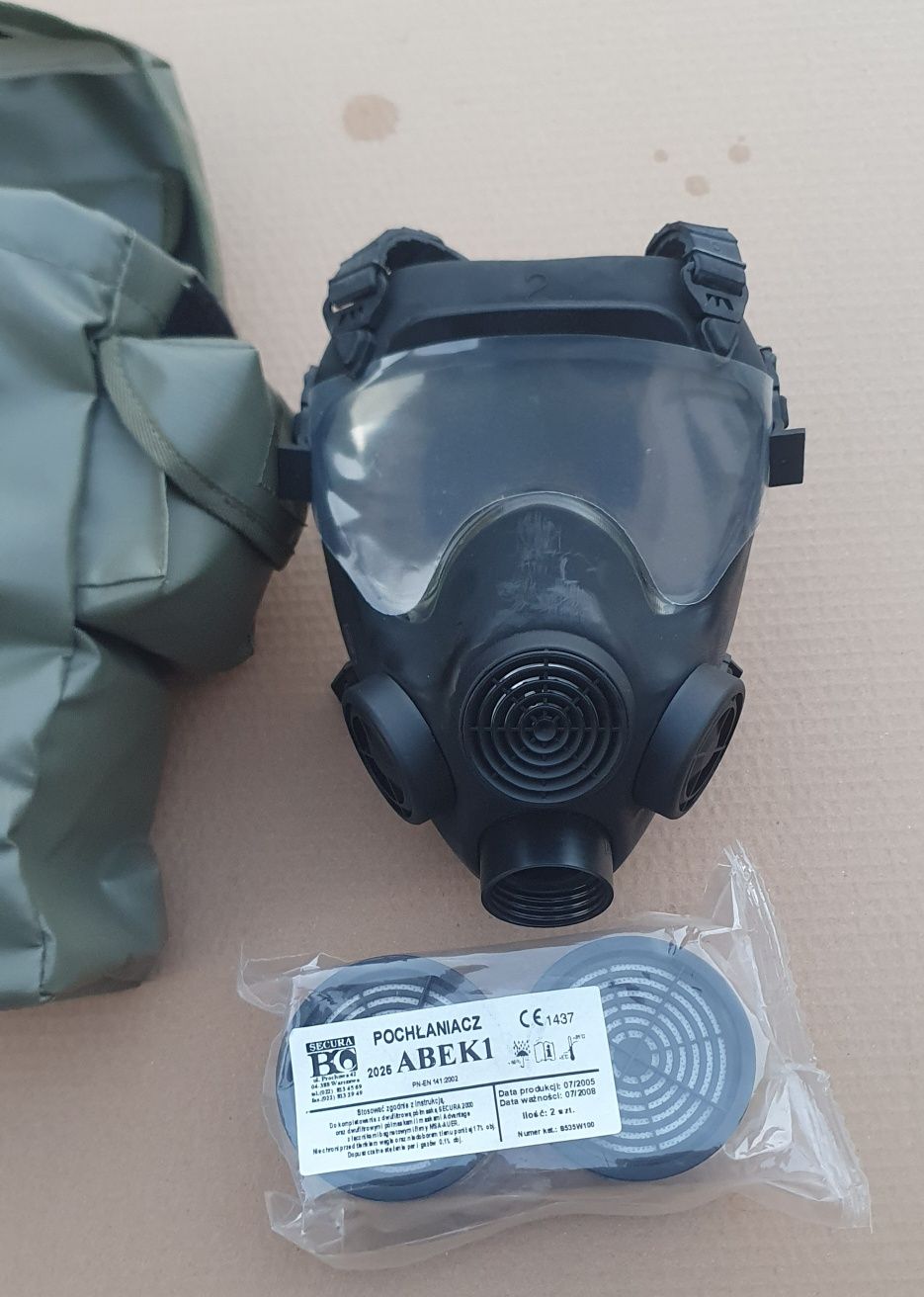 Maska przeciwgazowa maskpol mt 213/2 kl.2 + pochłaniacz paintball