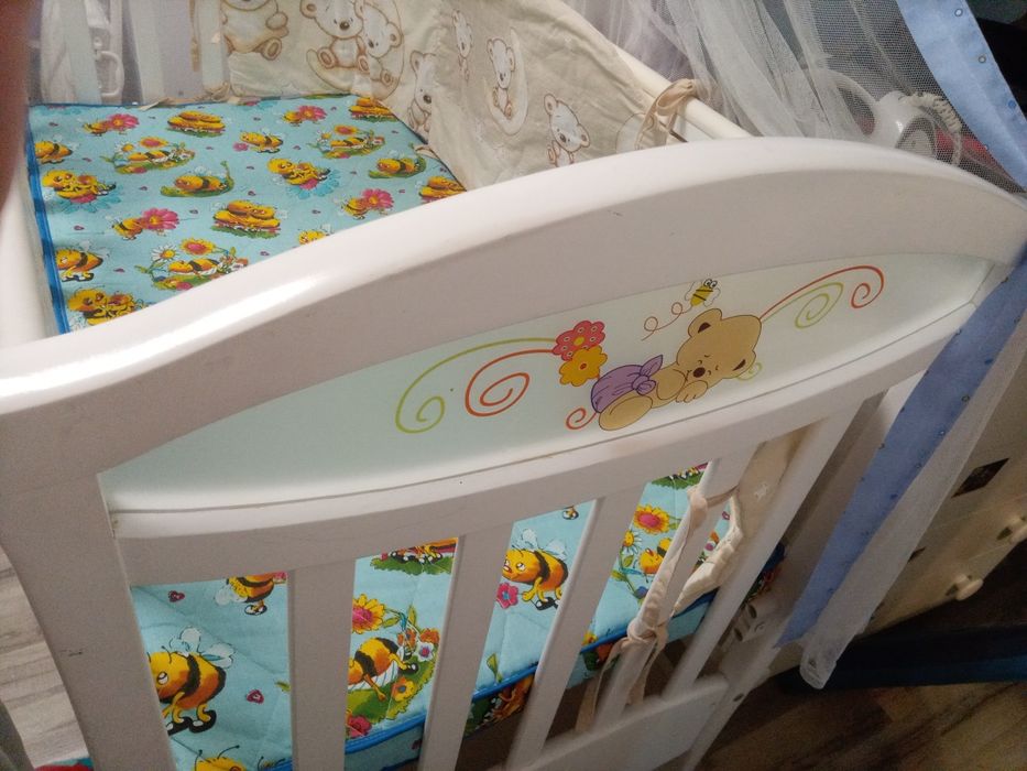 Кроватка детская "Верес "Соня"+матрас+балдахин+бортик