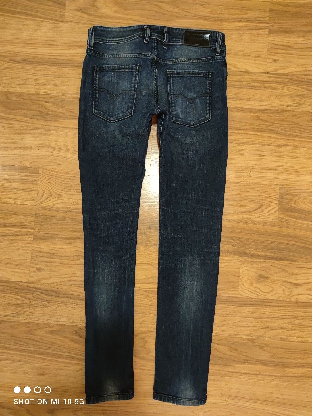 Diesel Sleenker jeansy przecierane Slim Skinny 28/30 granatowe damskie