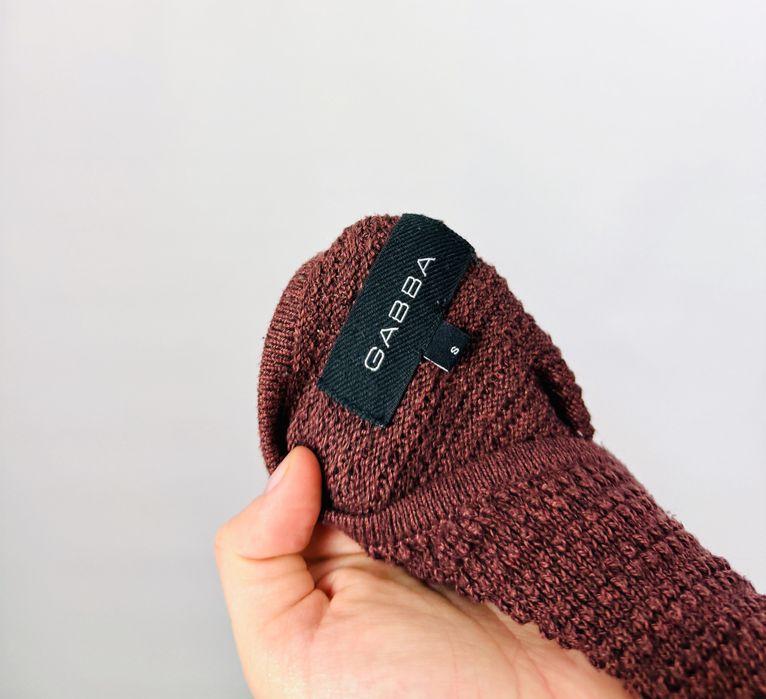 Brązowy sweter o grubym splocie S 36