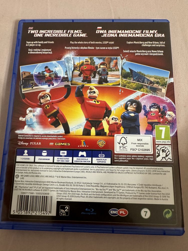 Lego Iniemamocni na PS4 dla dzieci