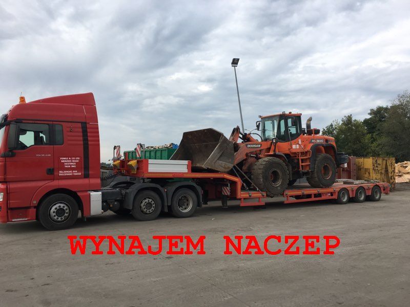 Wynajem Naczepy Niskopodwoziowej 24 H -Transport Ciągników Samochodów