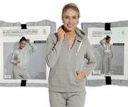 Komplet dresowy damski: Joggery +Bluza z kapturem w kolorze szarym, XL