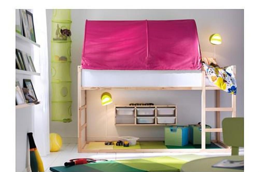 Baldachim IKEA, łóżko Kura