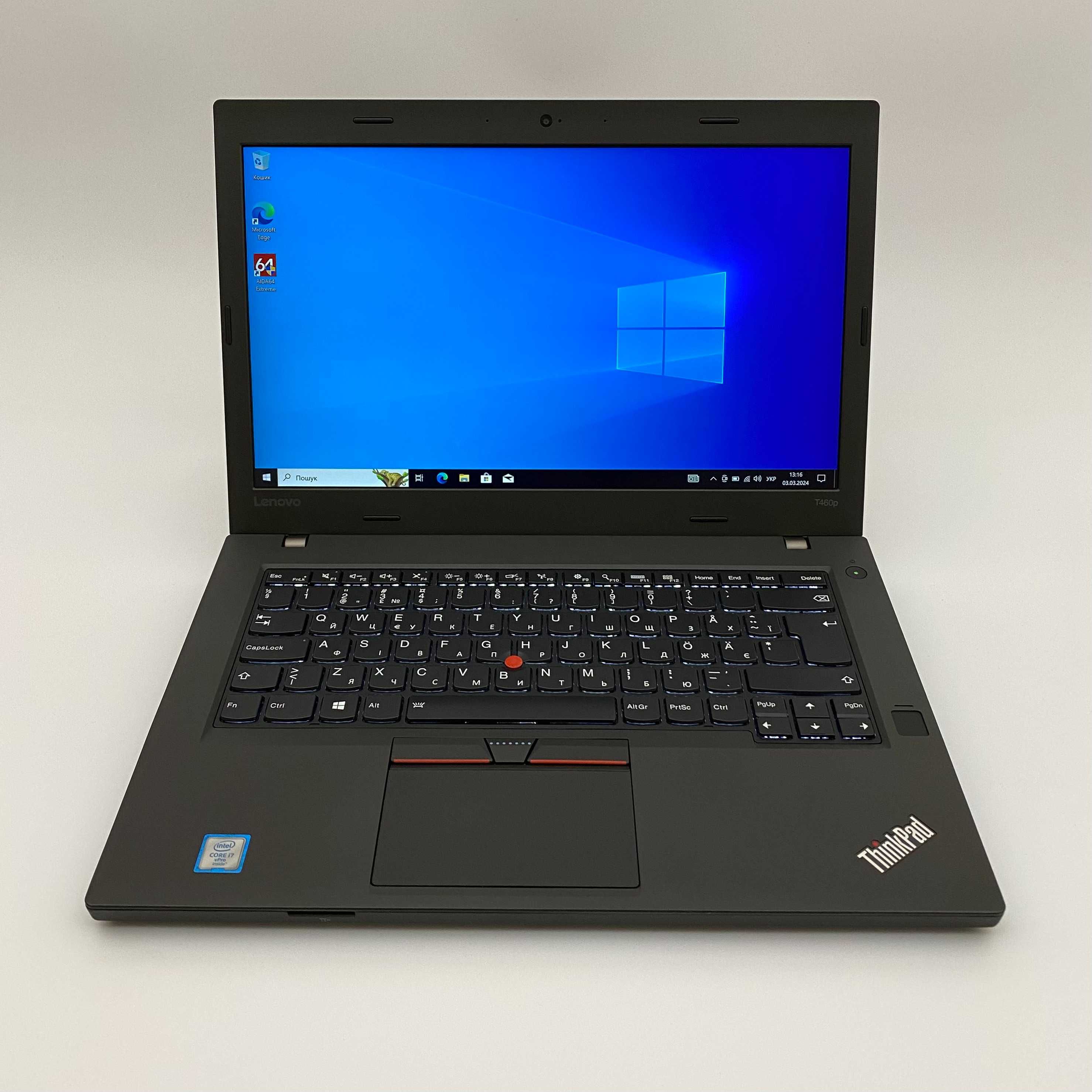 14ʼ LENOVO THINKPAD T460P i7-6820HQ/24GB/256W10P 40/1000 ультрабук б/в