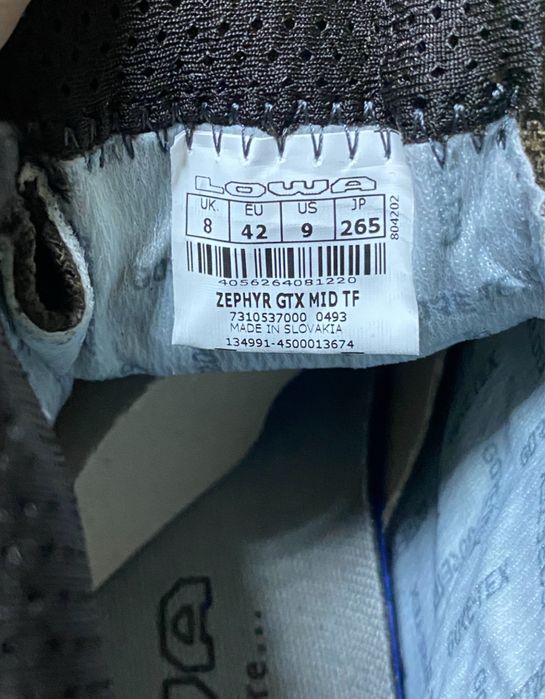 42р, 45р, 46.5р. Берці ОРИГІНАЛ Lowa Zephyr GTX Mid TF Dark Brown