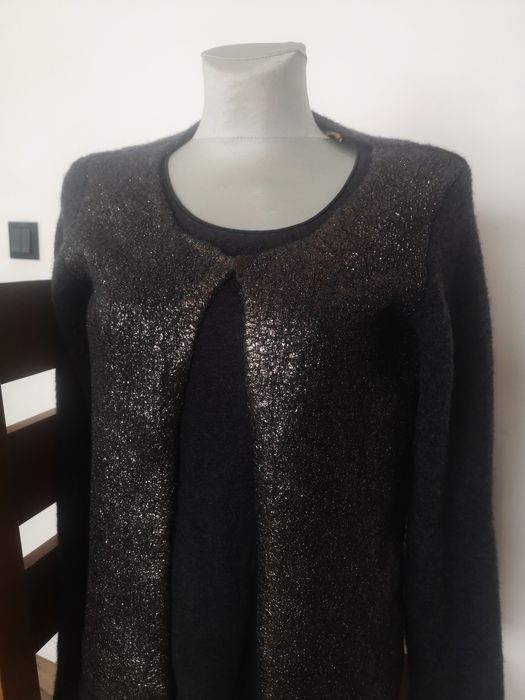 Nowy sweterek Sinequanone kardigan 42 XL szary porządny elegancki