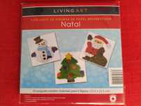 Conj. 6 Figuras de Papel Amarrotado - motivos de Natal