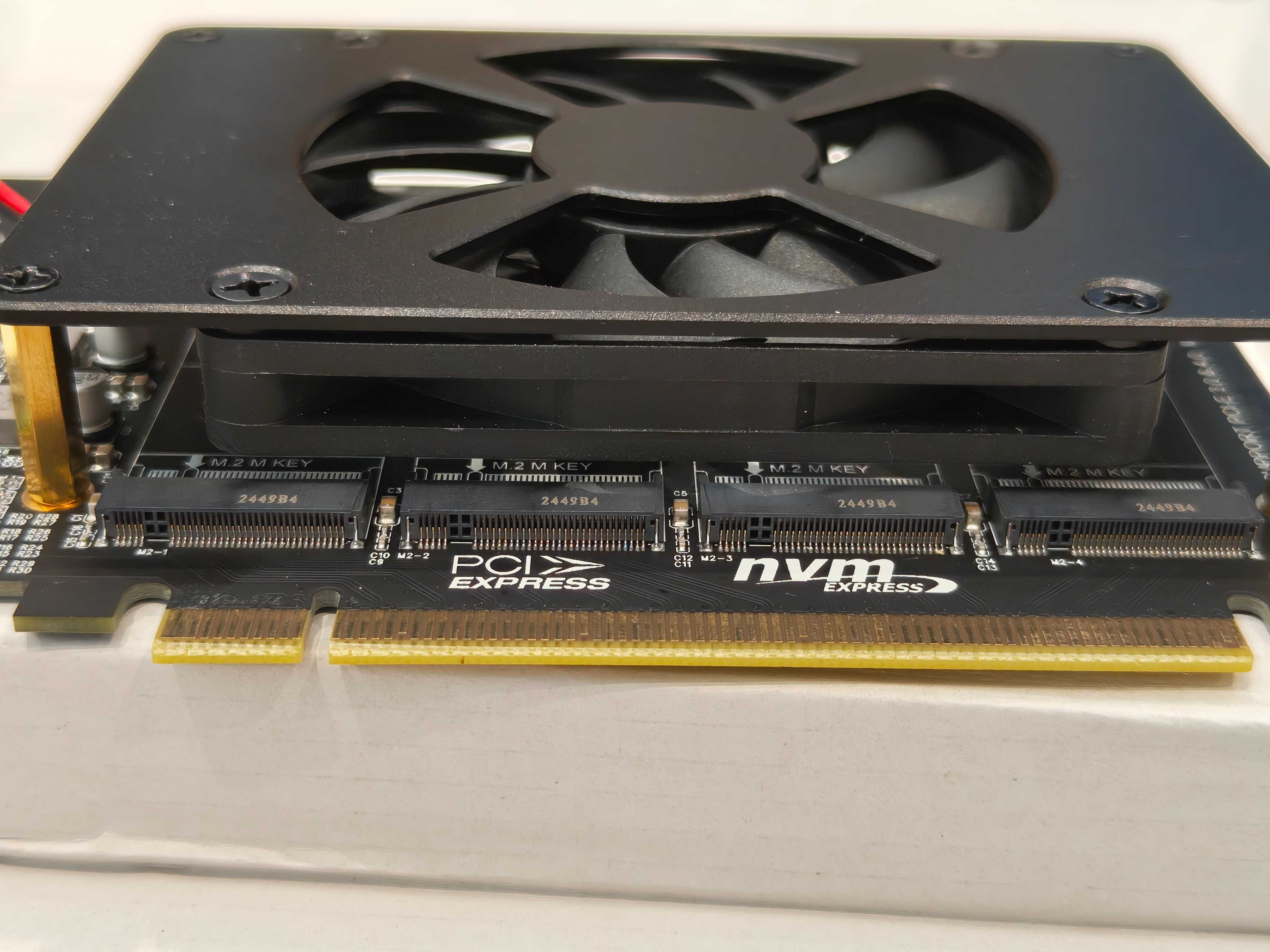 Adaptador PCIe M.2 x16 Gen4 LetLinkSo para SSDs M2 de 4 portas