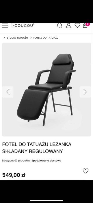 Łóżko kosmetyczne leżanka