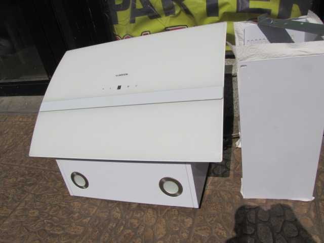 Okap kuchenny wyciąg 60cm szklany biały klarstein Clara