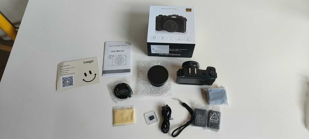 Aparat cyfrowy, 5K 64 MP, z Wi-Fi, karta 64 GB+DWA OBIEKTYWY WYMIENNE