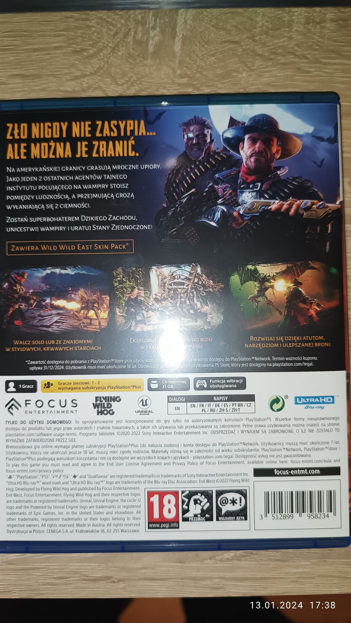 Evil west Ps5 jak nowa