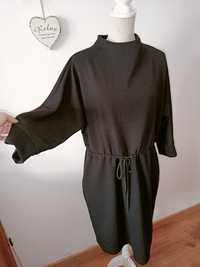 Sukienka damska czarna L XL 42 44 bluza ciepła miękka
