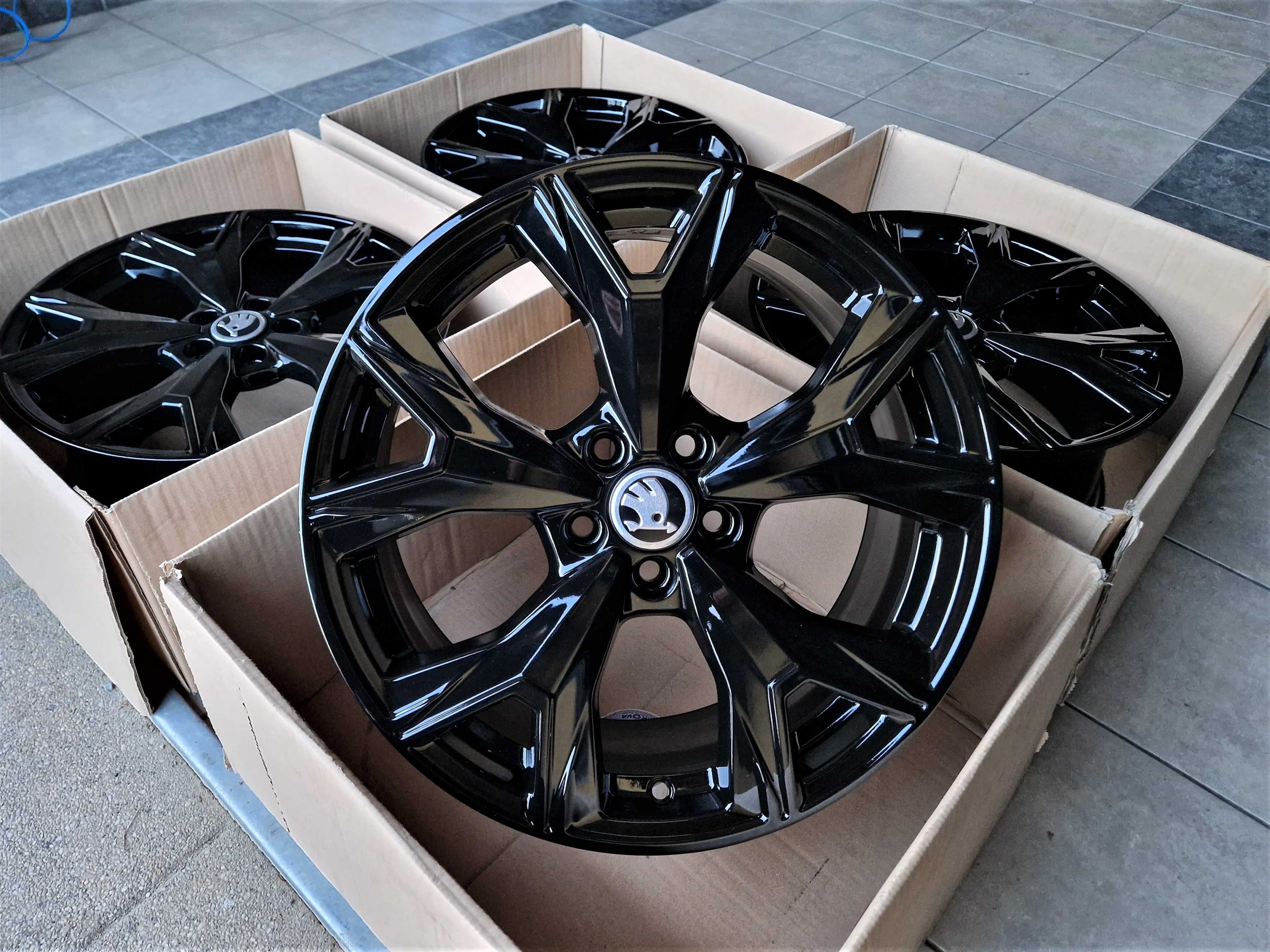 Alufelgi 17 5x100 Skoda Kamiq Scala Rapid Fabia Octavia Czarne ! 304#