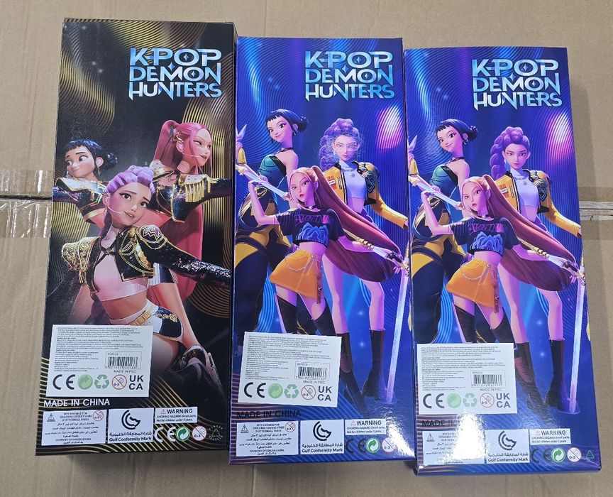 Pack k pop demon hunters bonecas novas em caixa com música
