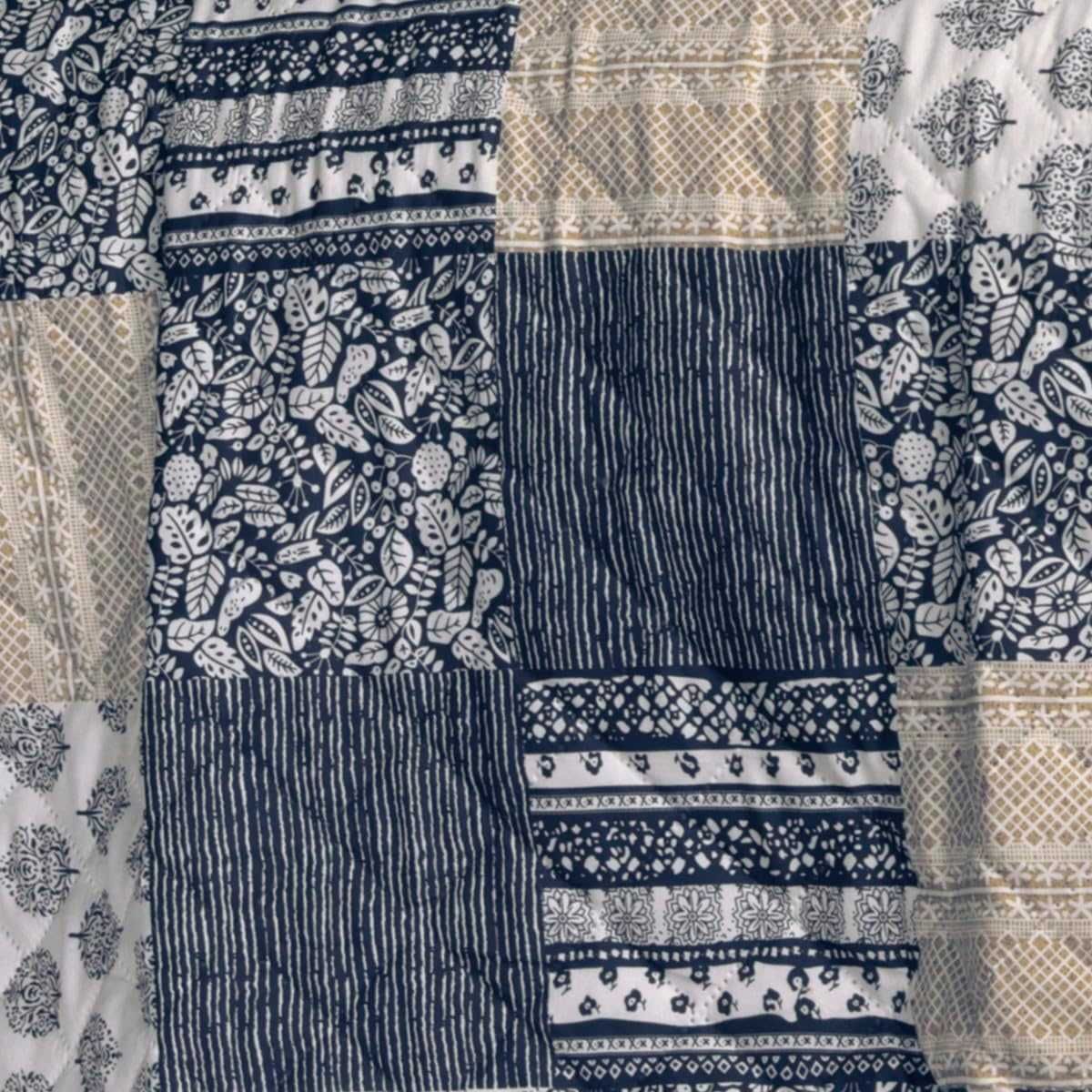 Narzuta patchworkowa vintage podwójna narzuta na łóżko 220 x 240