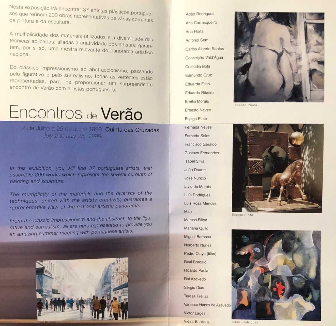 Folheto Díptico Encontros de Verão - 1999
