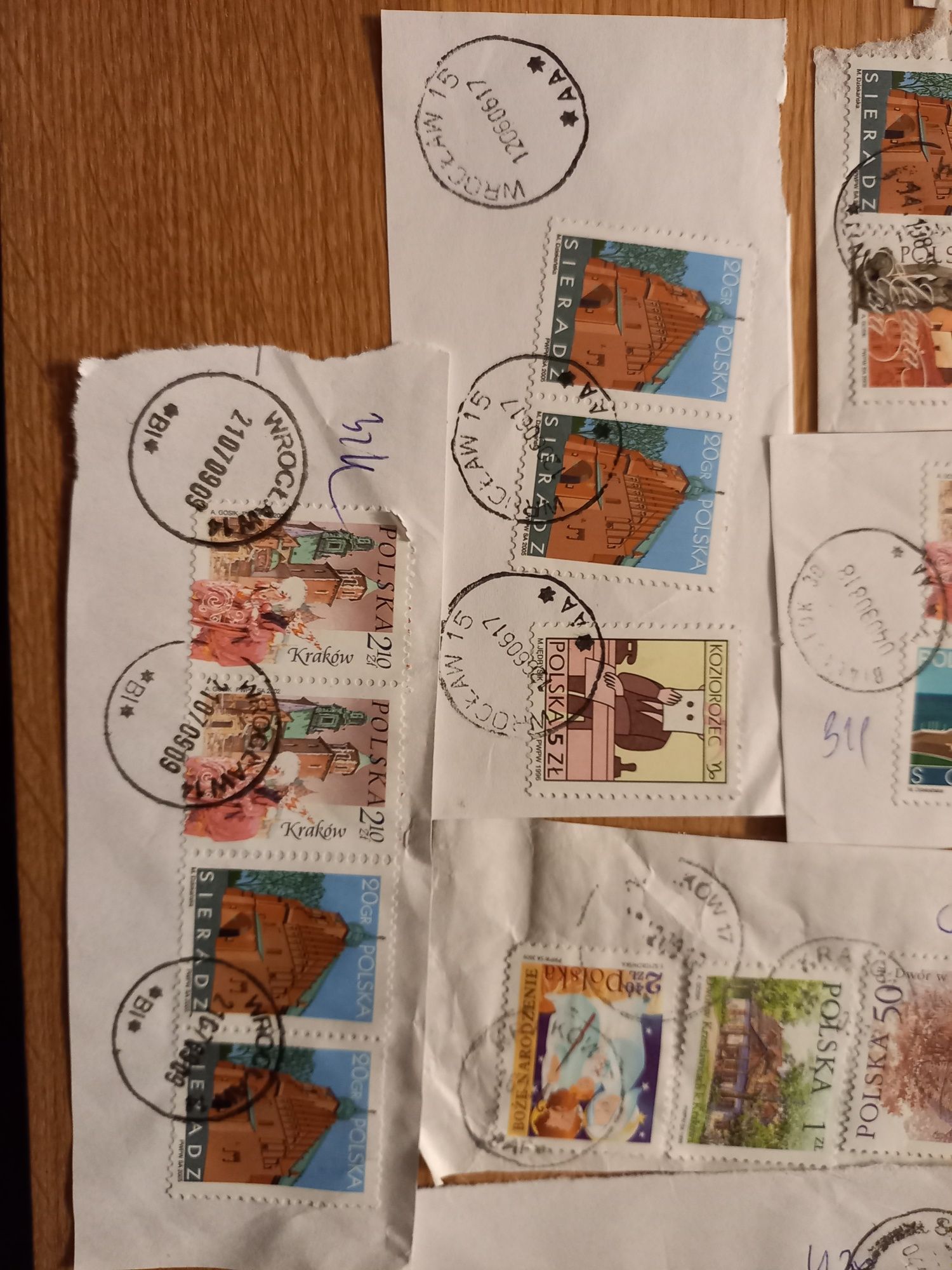 Znaczki pocztowe - różne z kopert 50 sztuk