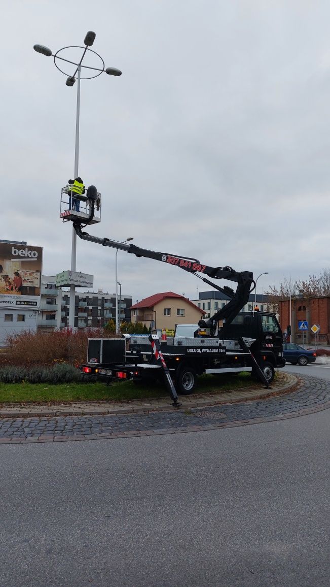 Podnośnik zwyżka 18m usługi wynajem