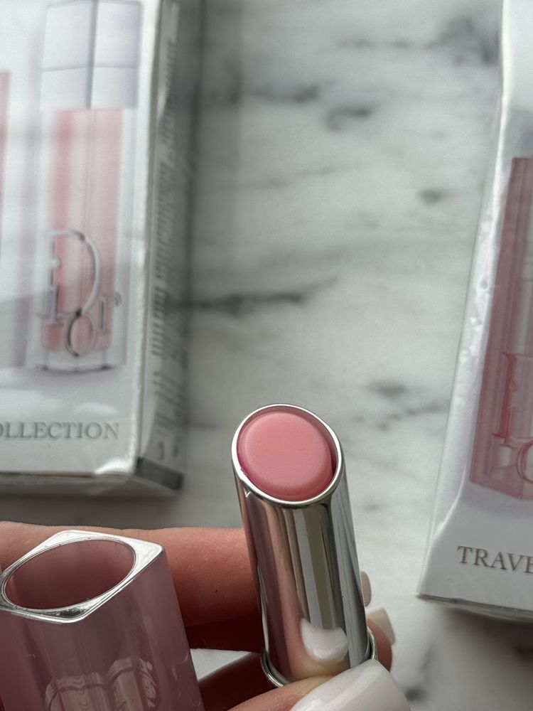 Подарунковий набір Dior з блиску і бальзаму для губ у 001 відтінку