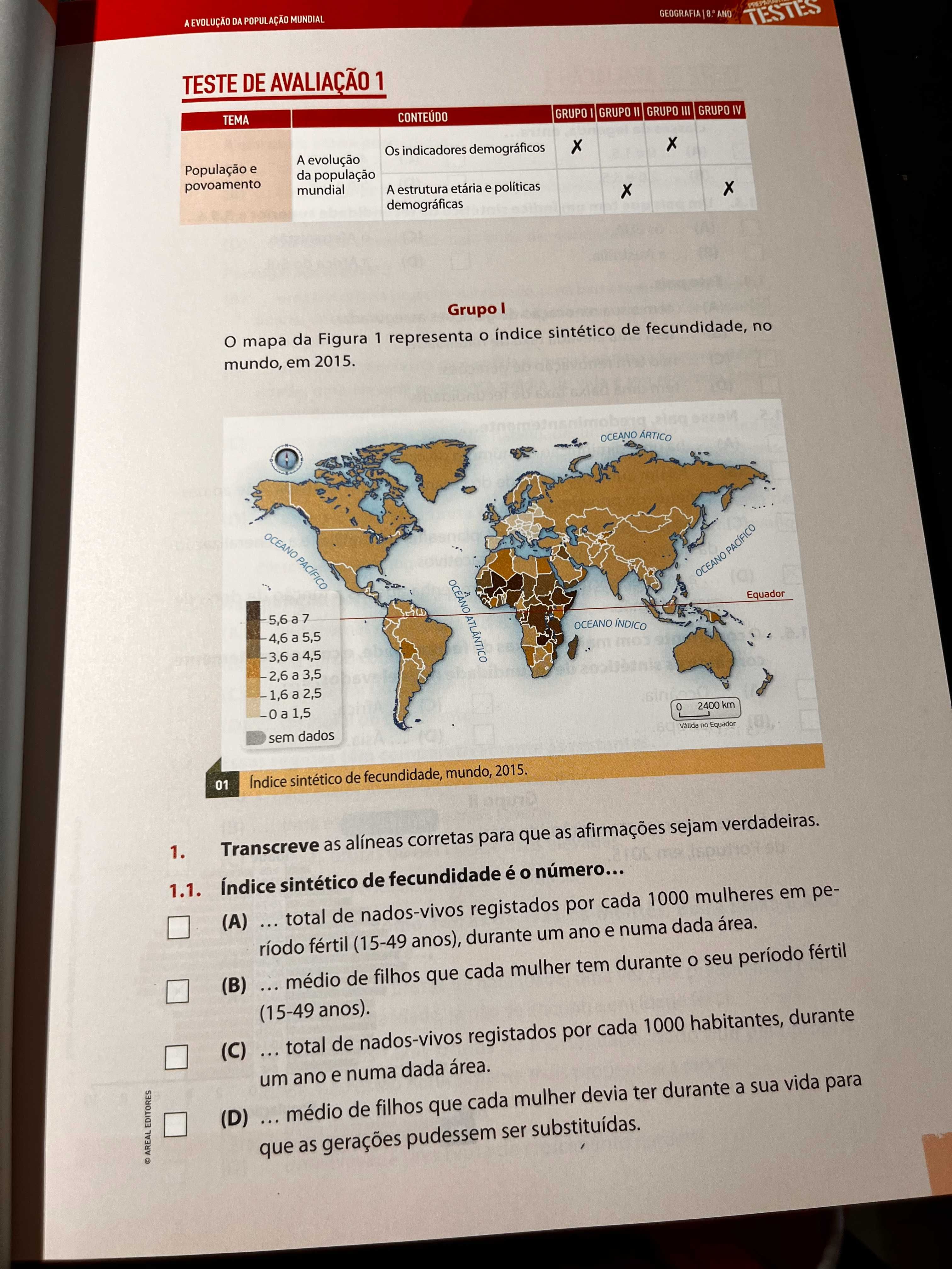 Preparar os Testes – Geografia  8.° ano