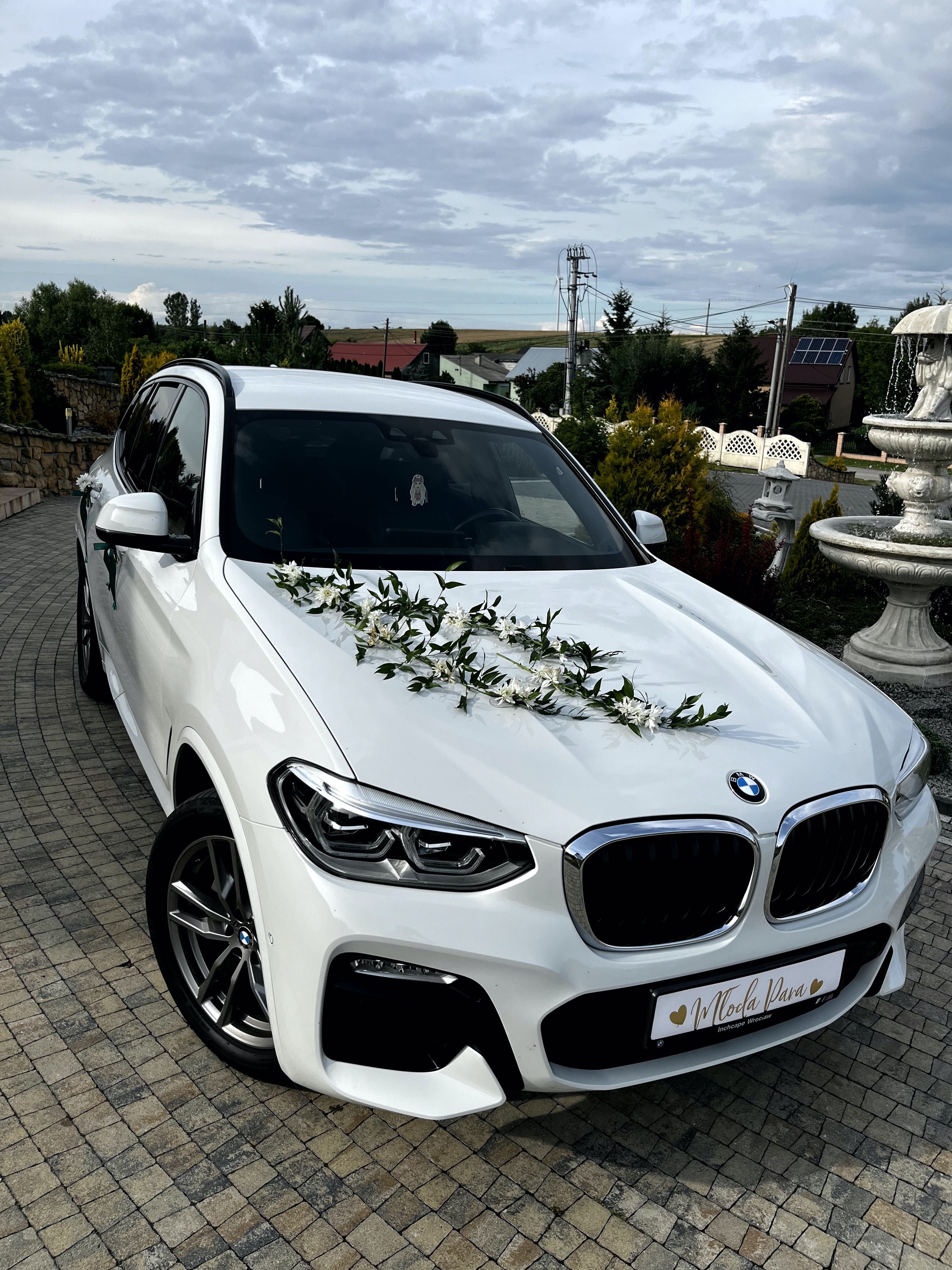 Auto pojazd samochód do ślubu BMW X3 M Pakiet biały