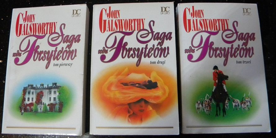 Saga rodu Forsyte'ów John Galsworthy - 3 tomy