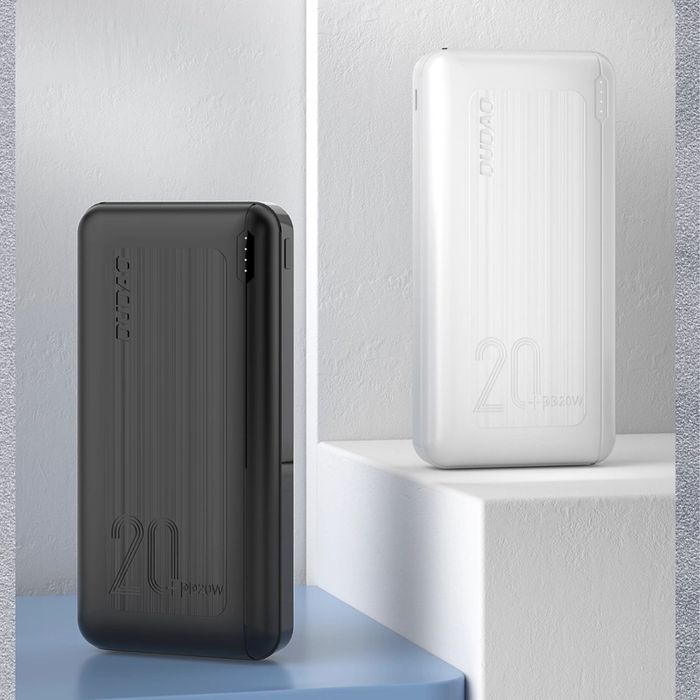 Dudao powerbank 20000 mAh PD 20W QC 3.0 2x USB / USB Typ C czarny