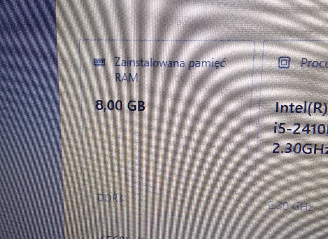 Pamięć  RAM 2x 4GB DDR3 DIMM1