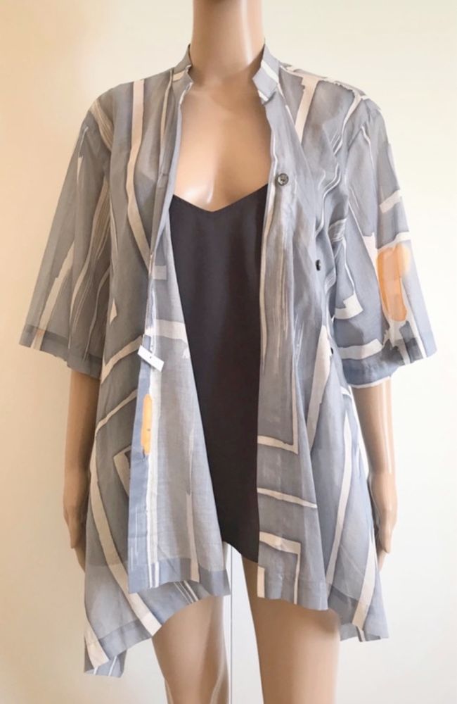 Kopertowa włoska bluzka bawełna plus size 50
