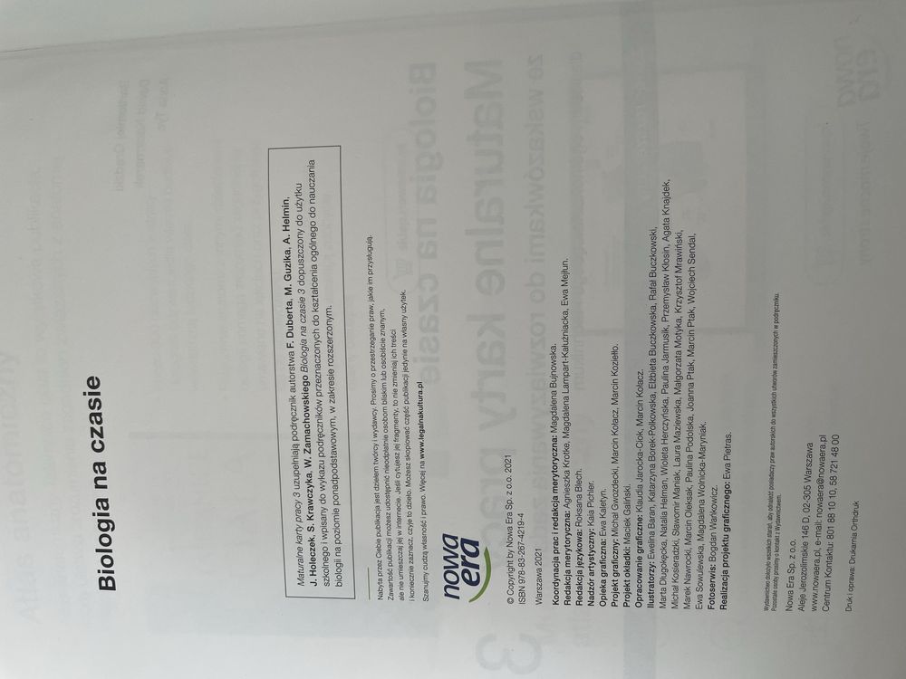 Biologia na czasie. Maturalne karty pracy 3