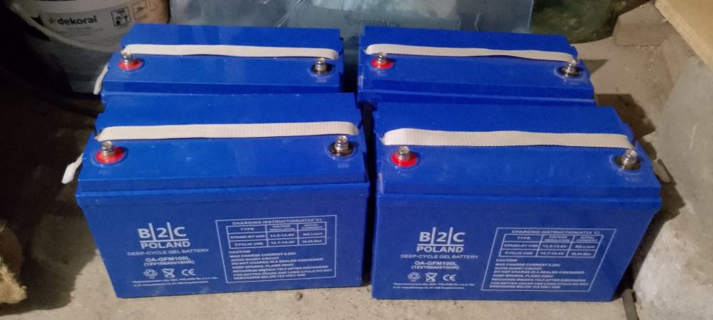 Akumulator żelowy 12v 100Ah 4szt