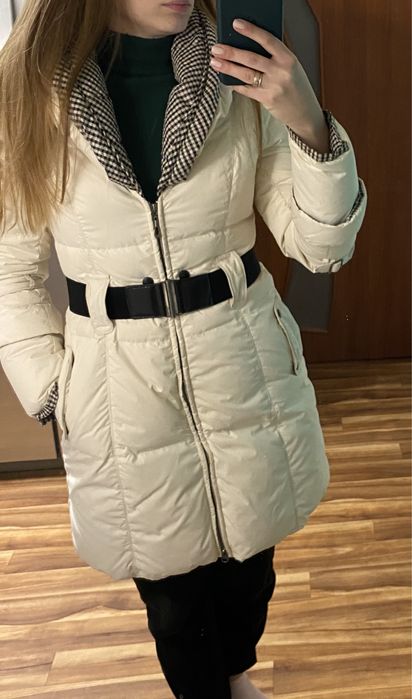 Пуховик с жилеткой и поясом