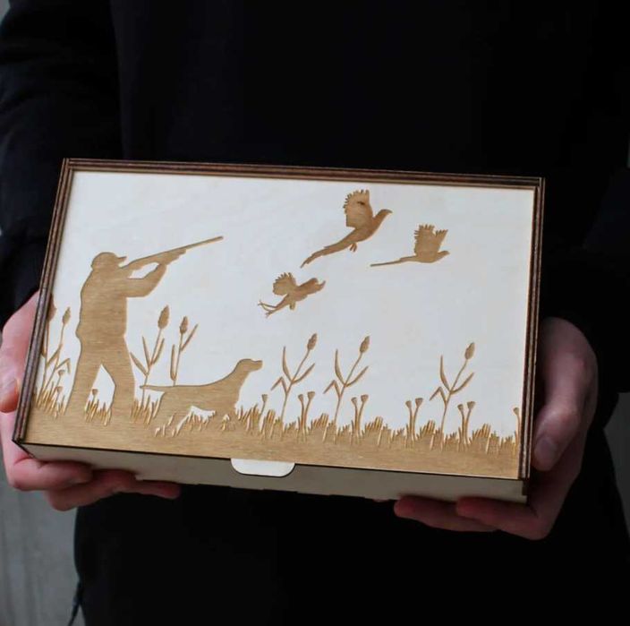 подарунковий набур з фляги чарок та коробки