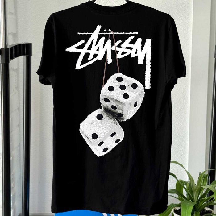 Новая футболка Stussy / Fuzzy Dice / ХС С М Л ХЛ / Черная / Стусси