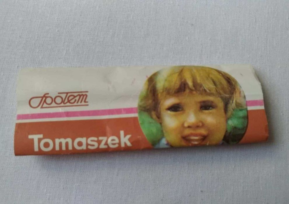 Opakowania po czekoladkach, batonikach Tomaszek i Alinka PRL
