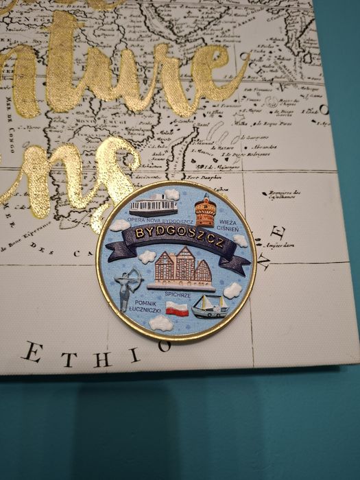 Okrągły ceramiczny magnes Bydgoszcz