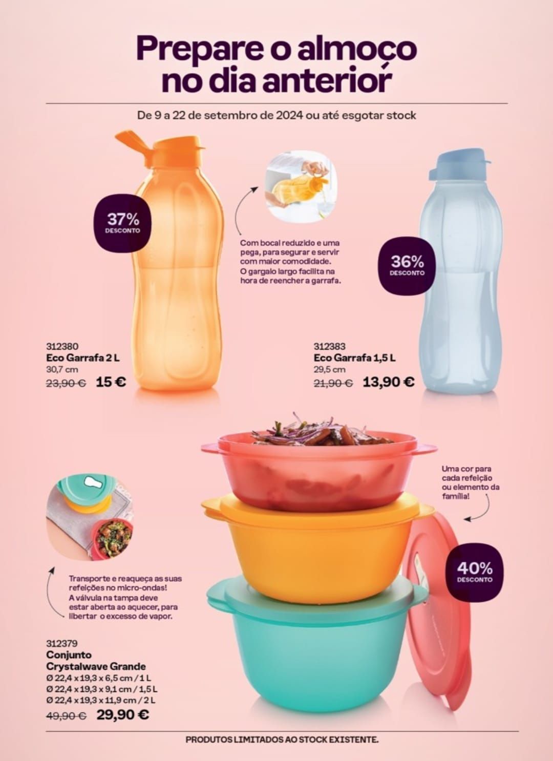 Promoções imperdíveis Tupperware desde €8.00