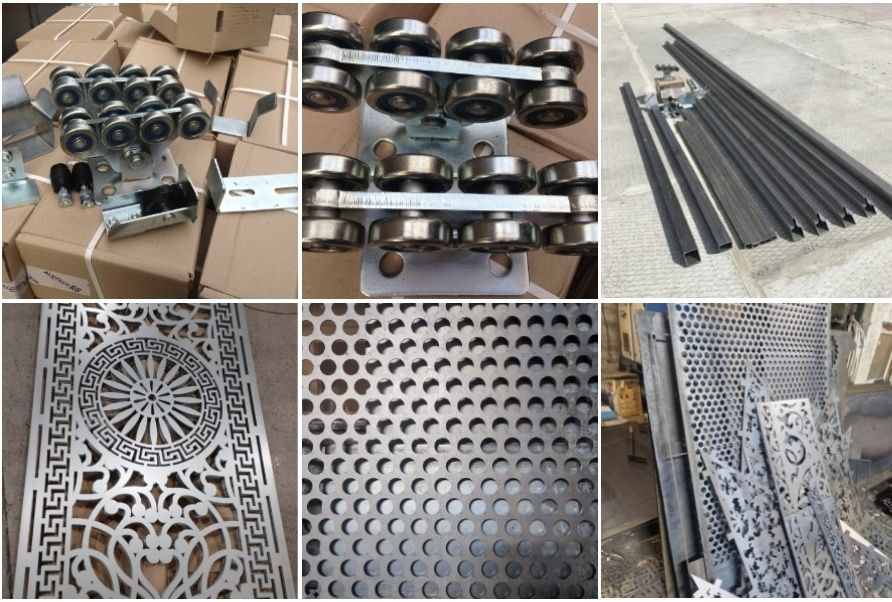 Декоративні металеві вставки Фурнітура для воріт Відкатні ворота Замок