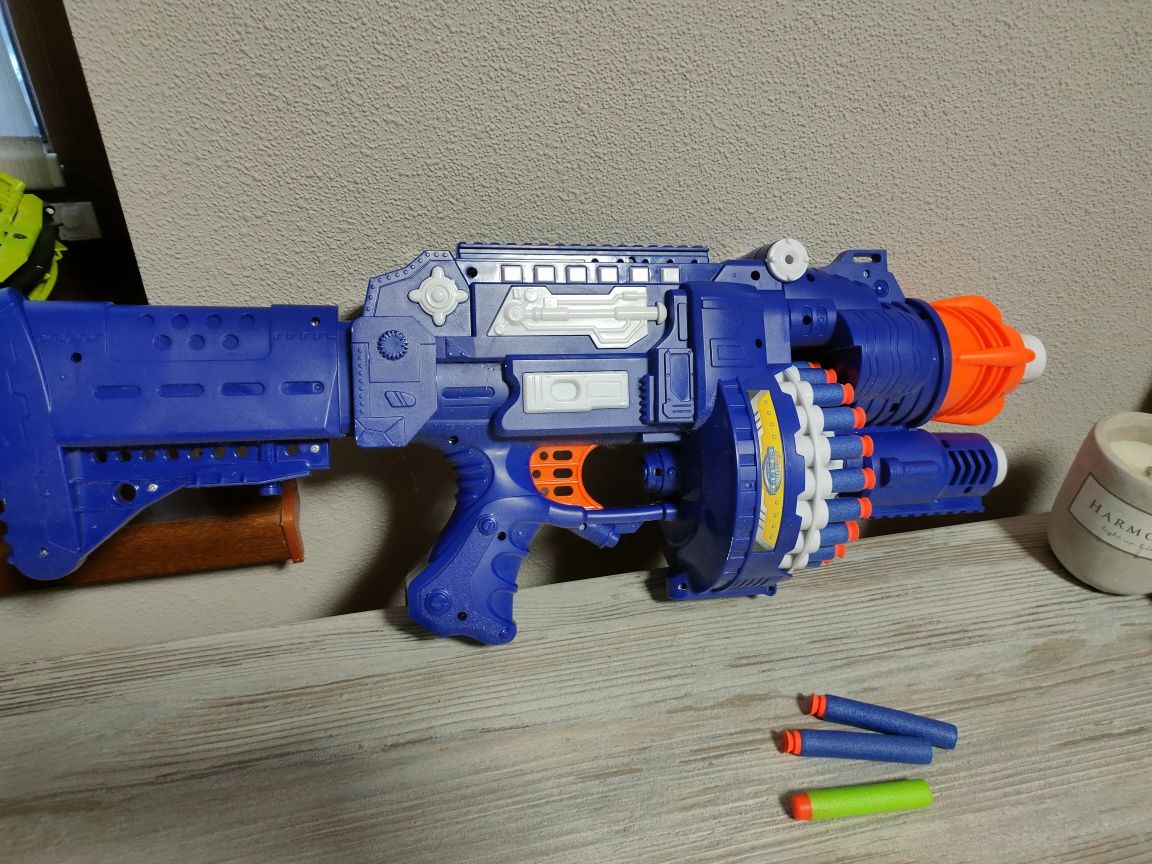 Нерф Nerf бластер скорострельный автомат nerf gun