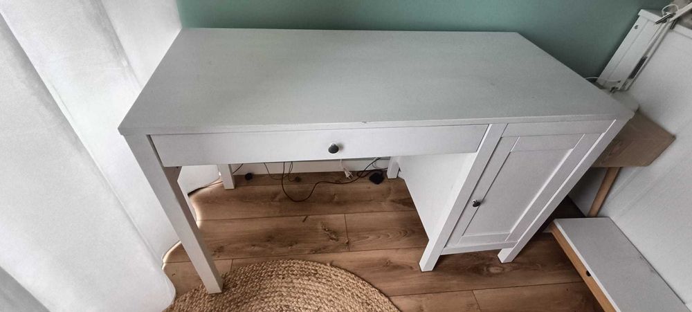 HEMNES Biurko, biała bejca, 120x55 cm