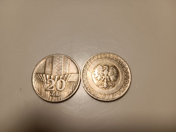 2 monety 20zl z 1976r