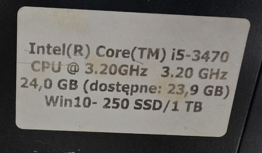 Dell Optiplex 7010 I5 24GB ram