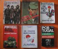 25 ABRIL 1974 - Lote 6 livros jornalistas estrangeiros - MuitoRaros