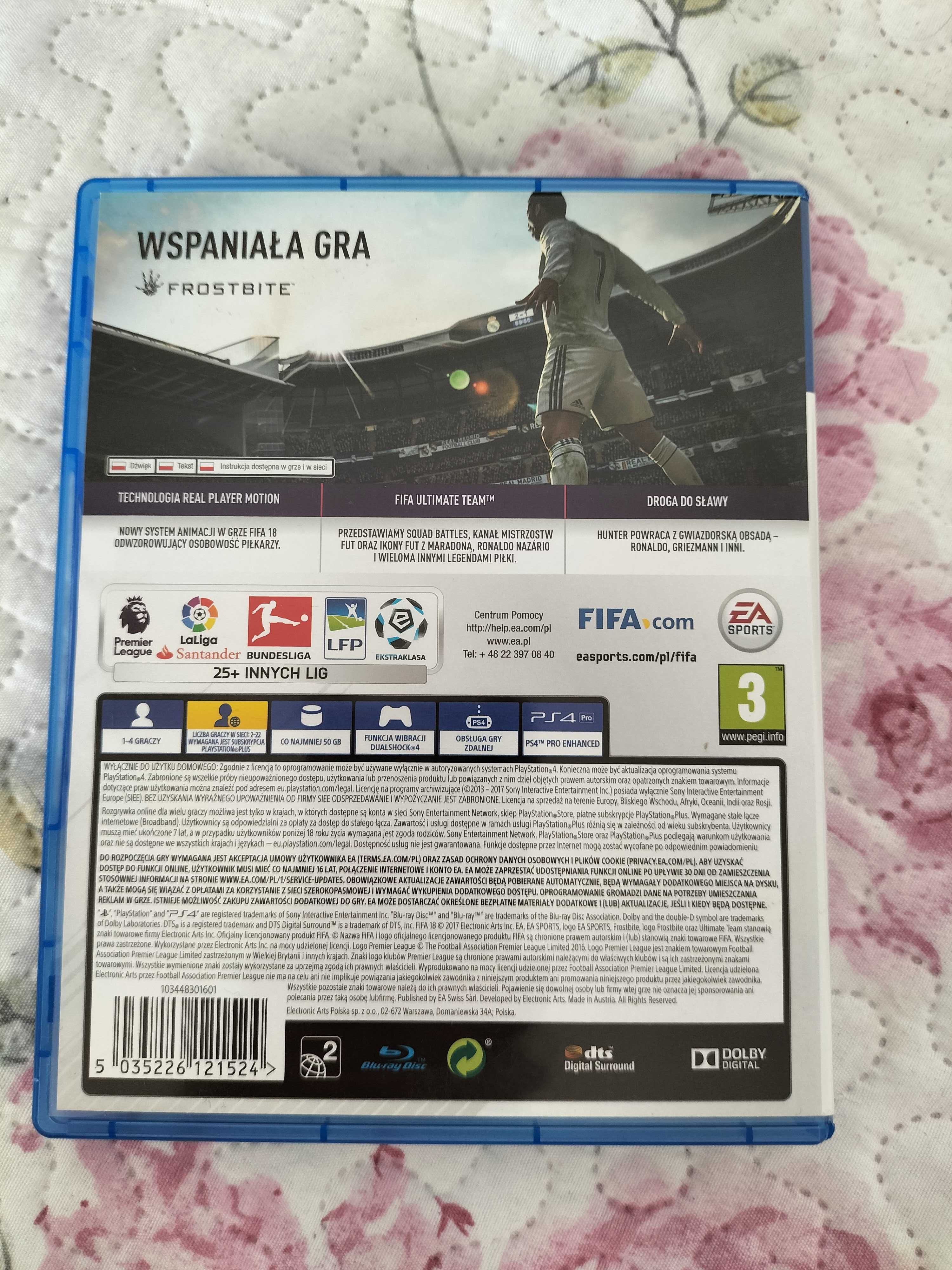 Gra FIFA 18 konsola ps4