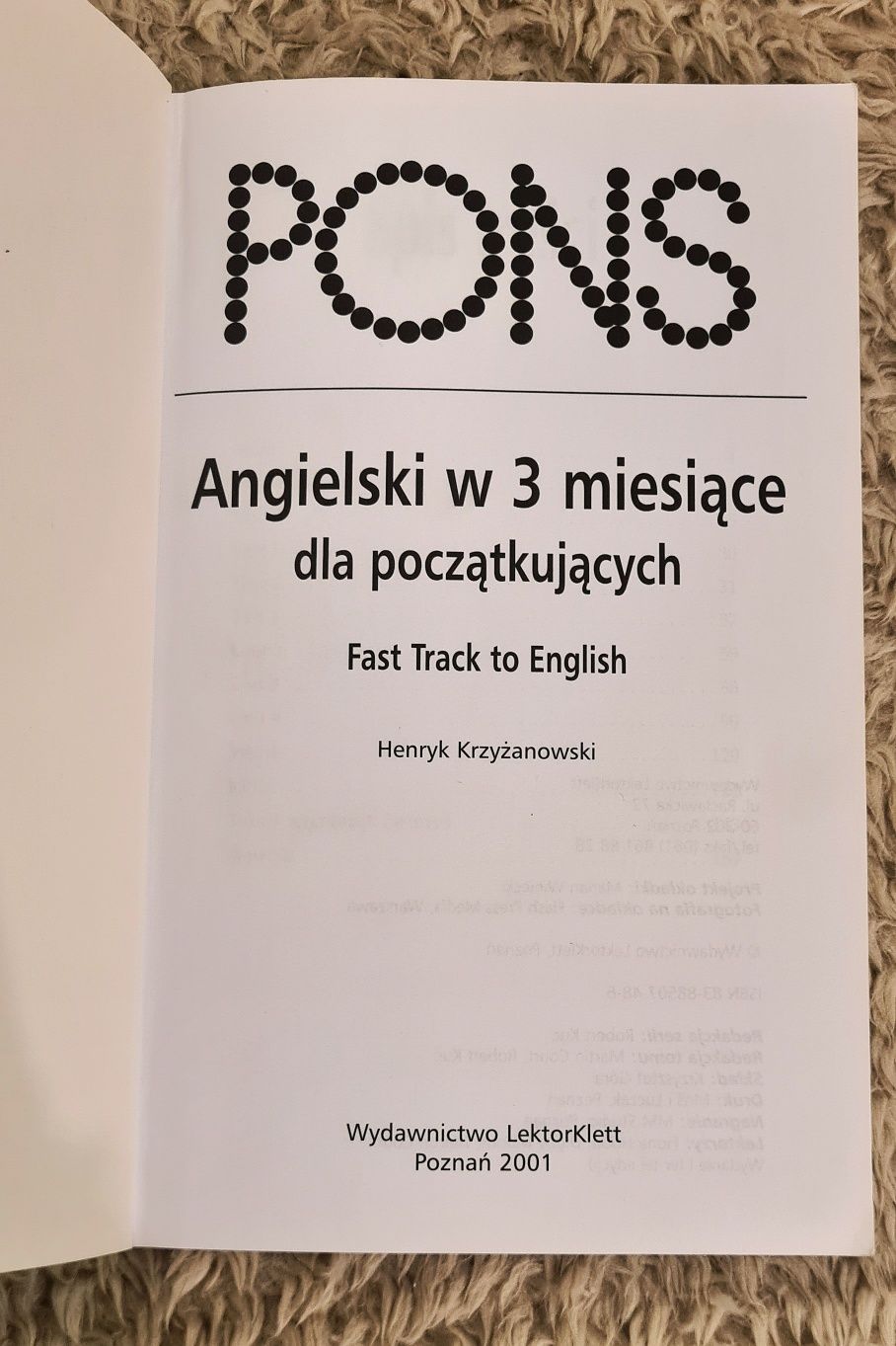 Książka PONS Angielski w 3 miesiące dla początkujących LektorKlett