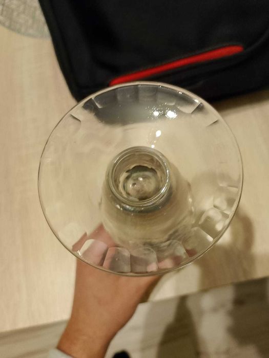 Wazon vintage zokresu prl. Szklo recznie zdobione, krysztal, prasowane